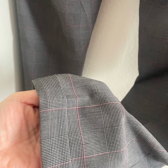 H&M suit slim fit size 10 elegant gray pink line s - Picture 2 of 7